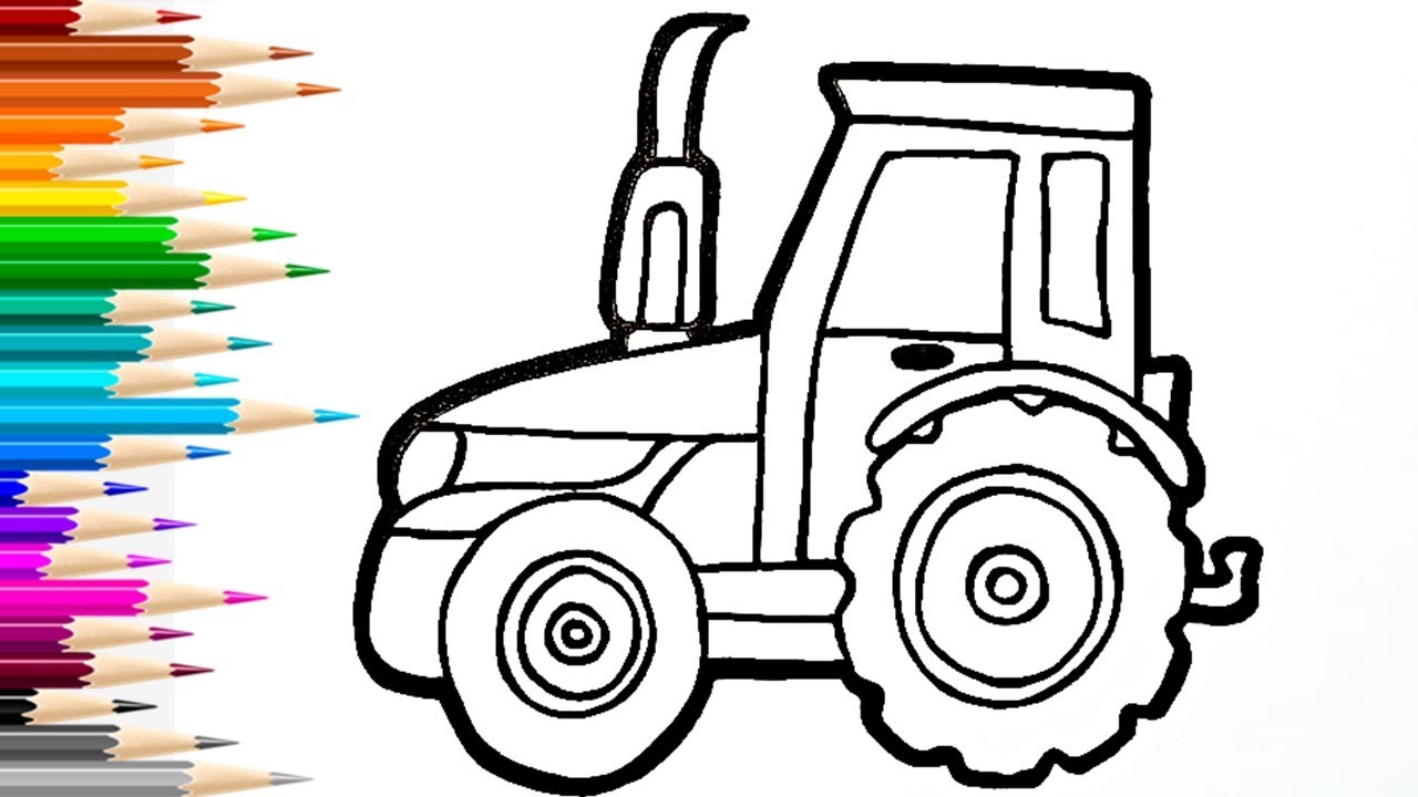 Как рисовать трактор для детей